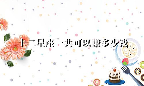 十二星座一共可以赚多少钱