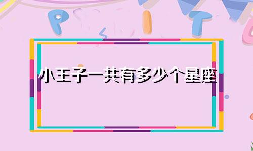 小王子一共有多少个星座