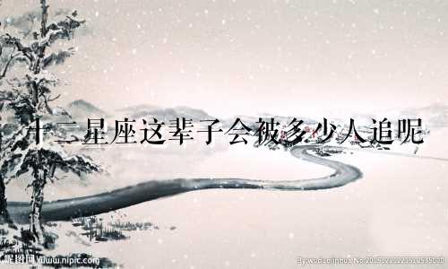 十二星座这辈子会被多少人追呢