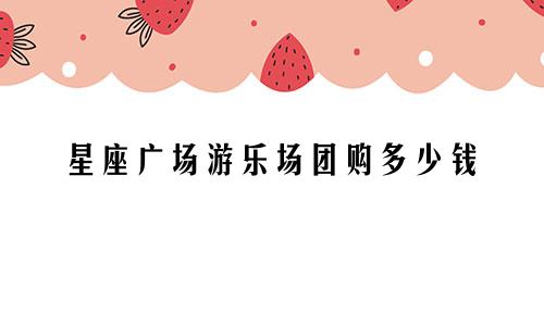 星座广场游乐场团购多少钱