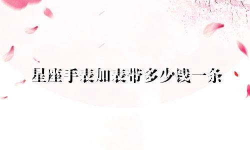 星座手表加表带多少钱一条