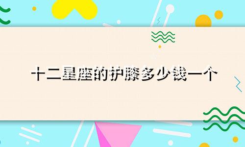 十二星座的护膝多少钱一个