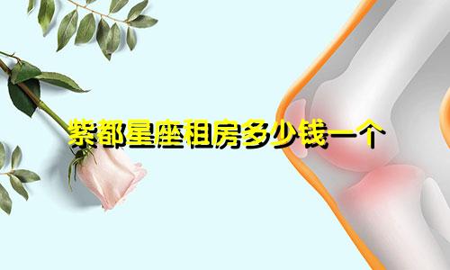 紫都星座租房多少钱一个