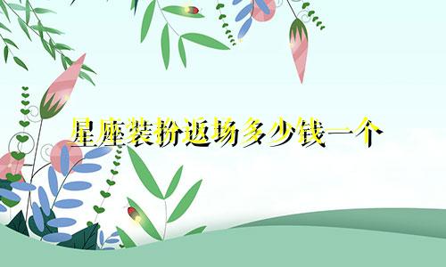 星座装扮返场多少钱一个