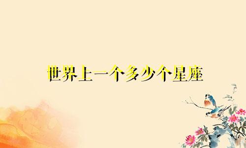 世界上一个多少个星座