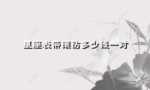 星座表带镶钻多少钱一对