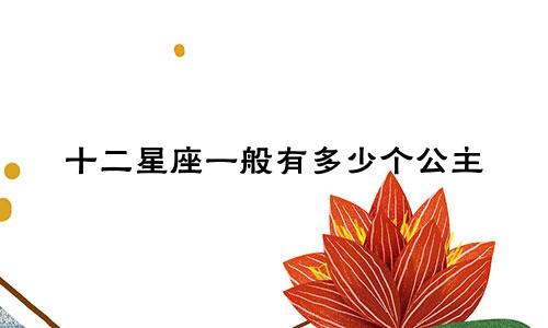 十二星座一般有多少个公主