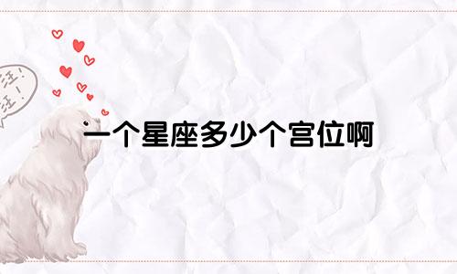 一个星座多少个宫位啊