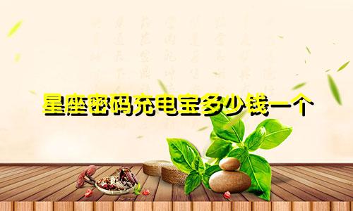 星座密码充电宝多少钱一个