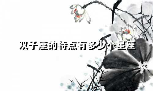 双子座的特点有多少个星座