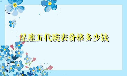 星座五代腕表价格多少钱