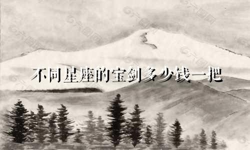 不同星座的宝剑多少钱一把