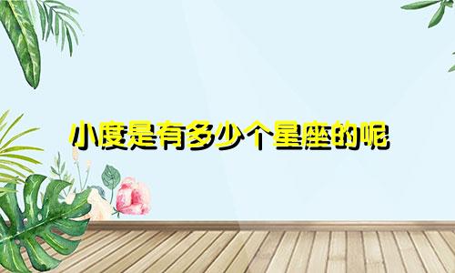 小度是有多少个星座的呢