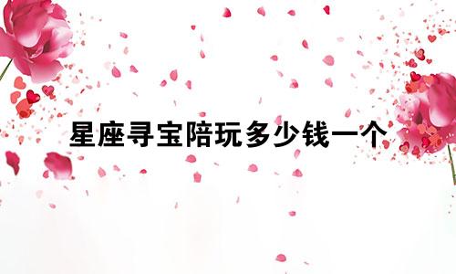 星座寻宝陪玩多少钱一个