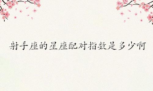 射手座的星座配对指数是多少啊