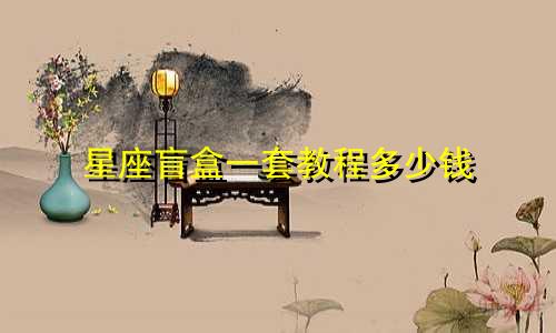 星座盲盒一套教程多少钱