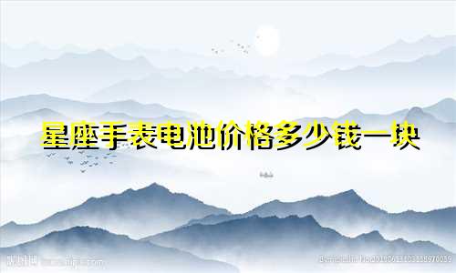 星座手表电池价格多少钱一块