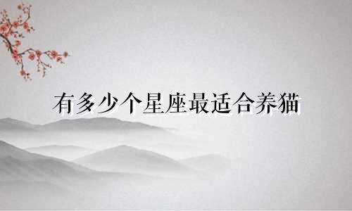 有多少个星座最适合养猫