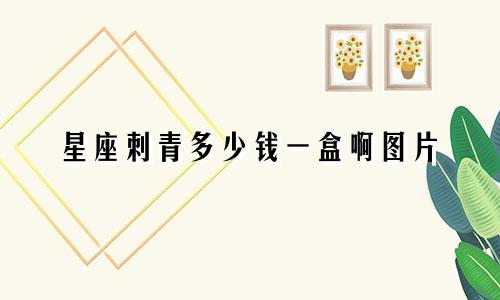 星座刺青多少钱一盒啊图片