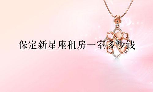 保定新星座租房一室多少钱