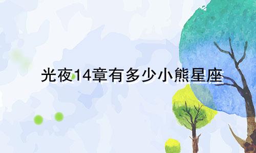 光夜14章有多少小熊星座