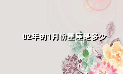 02年的1月份星座是多少