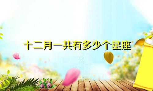 十二月一共有多少个星座