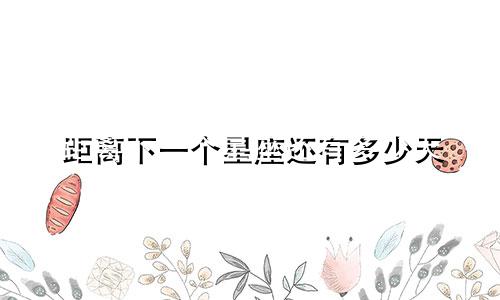 距离下一个星座还有多少天