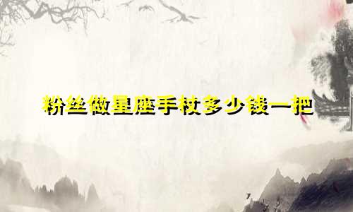 粉丝做星座手杖多少钱一把