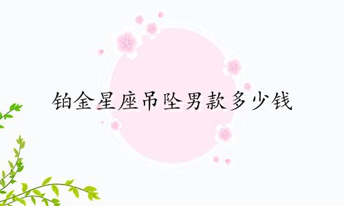 铂金星座吊坠男款多少钱