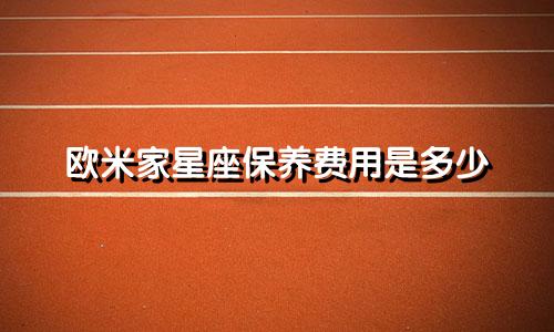 欧米家星座保养费用是多少