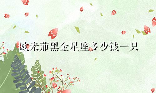 欧米茄黑金星座多少钱一只