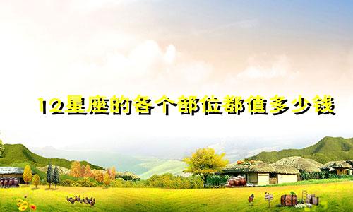 12星座的各个部位都值多少钱