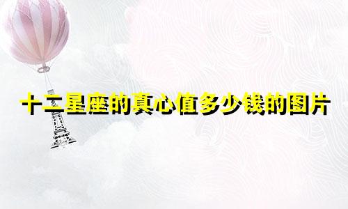 十二星座的真心值多少钱的图片