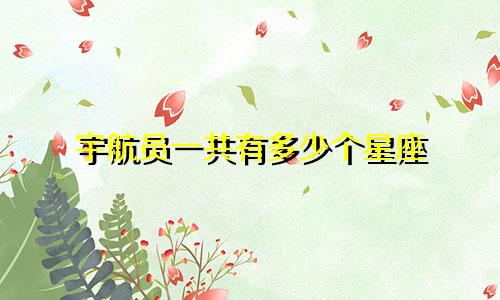 宇航员一共有多少个星座