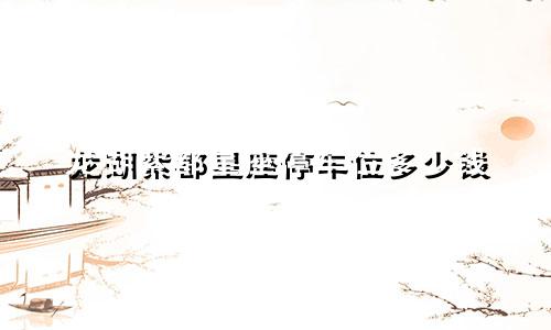 龙湖紫都星座停车位多少钱