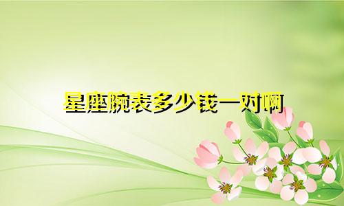星座腕表多少钱一对啊