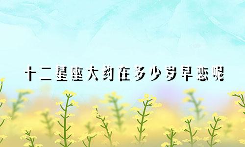 十二星座大约在多少岁早恋呢