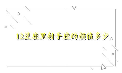 12星座里射手座的颜值多少