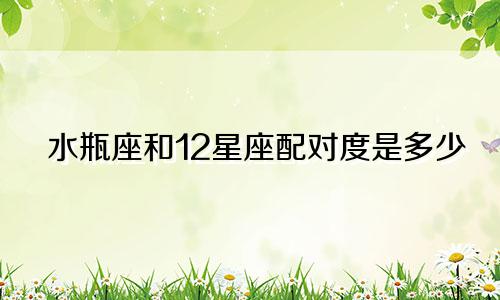 水瓶座和12星座配对度是多少