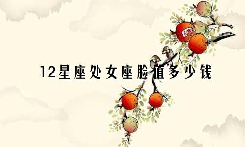 12星座处女座脸值多少钱