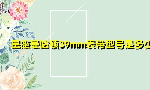 星座曼哈顿39mm表带型号是多少