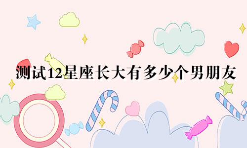 测试12星座长大有多少个男朋友
