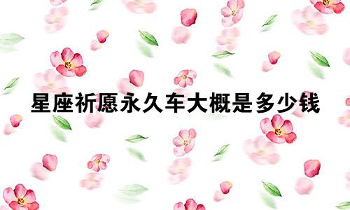 星座祈愿永久车大概是多少钱