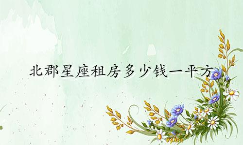 北郡星座租房多少钱一平方