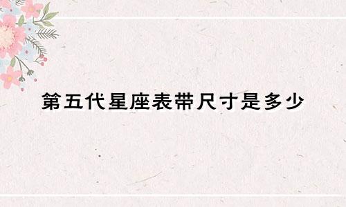 第五代星座表带尺寸是多少