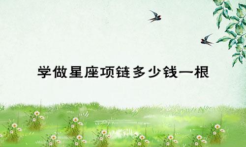 学做星座项链多少钱一根