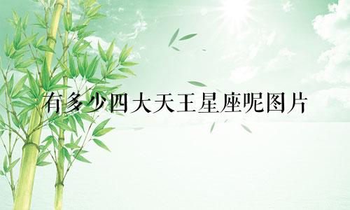 有多少四大天王星座呢图片