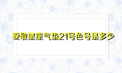 爱敬星座气垫21号色号是多少