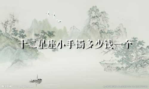 十二星座小手镯多少钱一个